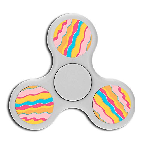 Decompression Artifact Color Ripple Fidget Spinner For Adults And Kids ,All-In-One Design 2-3 Min Spins White
