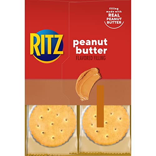 RITZ Peanut Butter Sandwich Crackers, Family Size, 16 1.38 Oz Packs