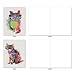 The Best Card Company - Assorted Kittens Watercolor Blank Greeting Box Set - Incl. 10 Unique Design Notecards + Envelopes for Thank You, Invitation - Funky Rainbow Cats AM6199OCB-B1x10