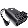Outdoor Z-Wave Plus On/off Light and Appliance Plug, Two On/off Smart Outlet, Zwave Hub Required, Works with SmartThings…