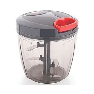 Vegetable Chopper 950ML, 6 Stainless Steel Blades and 1 Whisker, Vegetable Chopper for Kitchen | Vegetable Cutter | Onion Chopper | Cutting Vegetables,Fruits,Nuts,Garlic