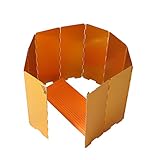 Camp Backpacking Windscreen Durable Stove Windshield with Storage Box Folding Stove Wind Screen for Picnic Grill Outdoor Fun