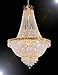 French Empire Crystal Gold Chandelier Lighting - Great for The Dining Room, Foyer, Entry Way, Living Room - H30