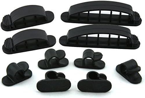 Cable Management System By ikonektor - 10 Piece Value Pack - Perfect for Desktop Wire and Cables - Audio and Video Wires and Power Cords - Charging Accessories.