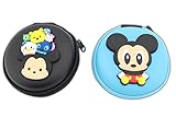 Finex - Set of 2 - TSUM TSUM & BABY MICKEY MOUSE Earphone Earpods In-ear Headphone USB cable Portable Hard Shell case