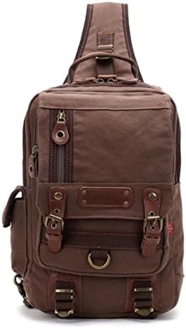 Justpack Canvas Cross Body Messenger Bag One Strap Shoulder Backpack Oversized Sling Bag Travel Rucksack