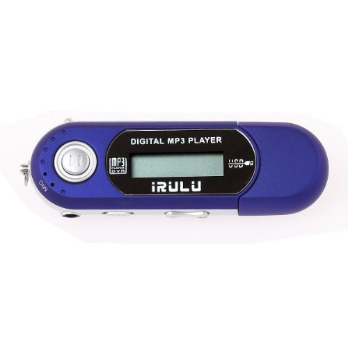 New USB WMA MP3 Player 8G 8GB Blue FM Radio Voice Recorder Function iRulu 1st