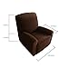 Anself Stretch Recliner Cover Waterproof Nonslip Sofa Cover with Elastic Bottom, Brown
