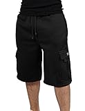 JD Apparel Men's Loose Fit Fleece Cargo Shorts M-5XL Available