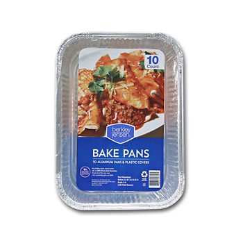 Berkley Jensen Aluminum Bake Pans with Plastic Covers, 10 ct. A1 (pack of 6)