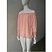 Sunward(TM) Women Off Shoulder Casual Long Sleeve Lace T-Shirt (Medium, Pink)