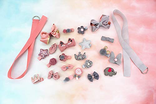 42 Pcs Baby Girl's Hair Clips Cute Mini Hair Bows Baby Elastic Hair Ties Hair Accessories Gift Set Ponytail Holder Hairpins Set For Infant Baby Little Girls Toddlers Kids