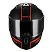 TRIANGLE Full Face Matte Street Bike Motorcycle Helmet [DOT] (Large,Matte Black/Orange)