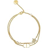 DorkTees Gold-Plated Chain Necklace with Crystal Star Pendant, Multi-Strand Design, Fashion Jewelry for Women