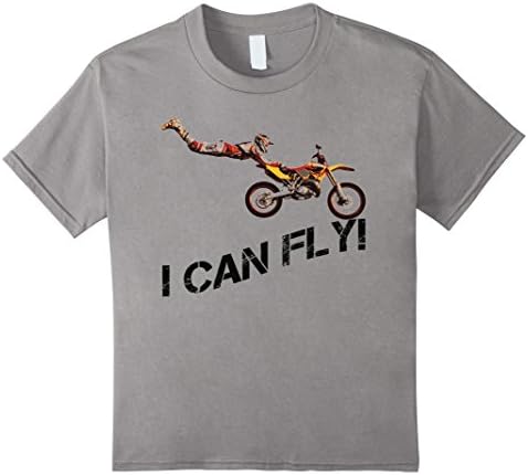 Kids Motocross Supercross Motorcycle Racing T-shirt Boys Girls  6 Slate