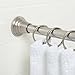 Zenna Home Deluxe Shower Curtain Tension Rod, Satin Nickel