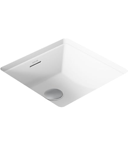 KOHLER K-8188-0 Vitreous China 11 inch x 11 inch Undermount Square