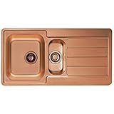 Smeg UM45RA Edelstahl-Spüle Kupfer Unterbau-Spüle Spülbecken