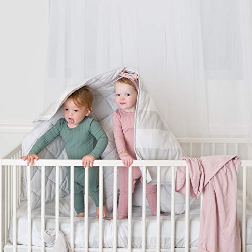 image for Ely's & Co. Baby Crib Set 4 Piece, Crib Sheet,Quilted Blanket, Crib Sk