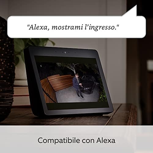 videocamera Plus con faretti plug-in (Spotlight Cam Plus) | Telecamera di sorveglianza HD wifi per esterno con audio bidirezionale, fai-da-te | Ring Home: 30 gg. prova gratuita | 2 telecamere