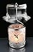 Butterfly Candle Holder - Silver Metal Rotating Spinning Butterflies with Flowers and Bees - Spinning Swedish Design - Measures 6.25