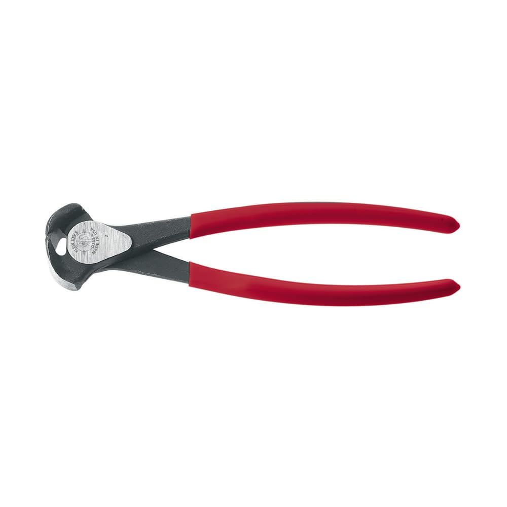 KLEIN TOOLS End-Cutting Pliers, 20 cm Klein Tools D232-8, Red