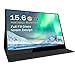 Portable Monitor,15.6-inch Full Glass Fit Design IPS Gaming Screen USB-C Monitor for Laptop Mac Phone HDMI Device, PS4 Xbox, Nintendo, Raspberry pi, Mini PC, Mobile with Smart Cover Upgrade Version