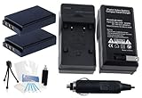 2-Pack KLIC-5001 High-Capacity Replacement Batteries with Rapid Travel Charger for Select Kodak EasyShare Cameras. UltraPro Deluxe Accessory Set Included