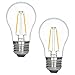 Pack of 2 A15 Bulb LED, Luxrite, 25W Equivalent, Warm White 2700K, 2W LED Bulb, 200 Lumens, E26 Base, UL Listed