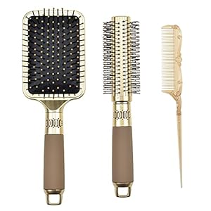 3PCS-Hair-Brush-Set-Paddle-Brush-Round-Brush-Tail-Comb-for-Damaged-Hair-Massaging-Scalp-Hair-Drying-Styling-Curling-for-Women-Men-Kids 3PCS Hair Brush Set Paddle Brush Round Brush Tail Comb for Damaged Hair Massaging Scalp Hair Drying Styling Curling for…