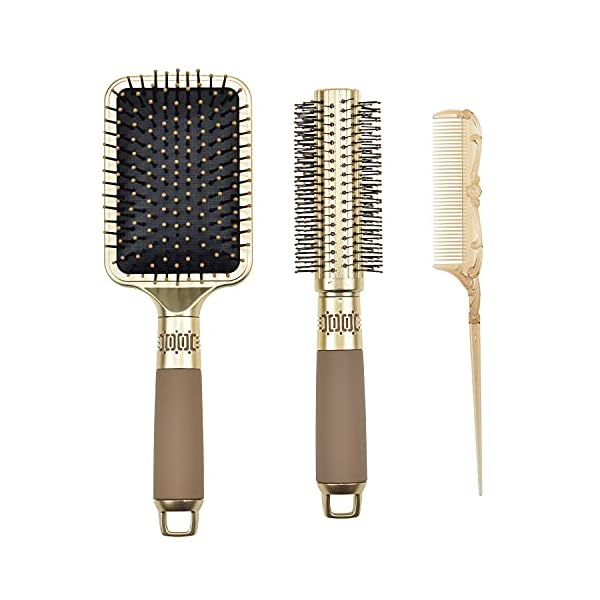 3PCS-Hair-Brush-Set-Paddle-Brush-Round-Brush-Tail-Comb-for-Damaged-Hair-Massaging-Scalp-Hair-Drying-Styling-Curling-for-Women-Men-Kids 3PCS Hair Brush Set Paddle Brush Round Brush Tail Comb for Damaged Hair Massaging Scalp Hair Drying Styling Curling for…