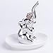 HOME SMILE Silver Elephant Ring Holder for Jewelry,Engagement Wedding Christmas Birthday Gifts