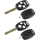 Key Fob Keyless Entry Remote Shell Case &amp; Pad fits Honda 2008-2012 Accord / 2006-2013 Civic EX / 2009-2015 Pilot, Set of 2