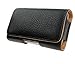 Kingsource iPhone 8 iPhone 7 iPhone 6S iPhone 6 Black Leather Pouch Holster Case with Metal Belt Clip Fits with Otterbox case / Lifeproof Waterproof Case / Battery Case On