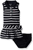 Nautica Baby Girls' Stripe Pique Dress with Bow