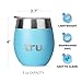 Outdoor Vacuum Insulated Wine Tumblers with Lids (Set of 2), Stainless Steel Glasses 8oz - Double Wall Stemless Metal Cup - Travel, Camping, Lightweight, Unbreakable, Portable, BPA Free