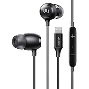 UGREEN Lightning Oortelefoon MFi Gecertificeerd In-ear Koptelefoon Oordopjes Ondersteuning Microfoon Volumeregeling…