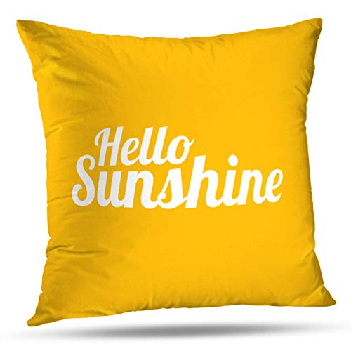 Soopat Decorative Throw Pillow Cover Square Cushion 20 X20 Hello