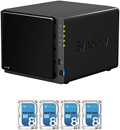 Synology Disk Station DS916+ 4-Bay NAS, 4x8TB (32TB) Seagate IronWolf NAS HDD Installed, 8G RAM, Hybrid Raid Built, EV-DS916+8G32N, w/ All-Systems-Go by evodo