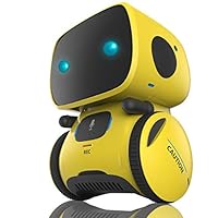 Yoego Kids Interactive Robot Toy, Intelligent Voice Controlled Touch Sensor Robotics with Repeating, Voice Recording, Singing, Dancing, Best Partner for Boys Girls (Yellow)