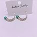 JESMING New Retro Thai Silver Turquoise Earrings European and American Female Punk Earrings Earrings Hook Multi-Color one Size