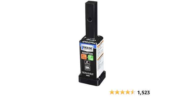 Reese Towpower 7020500 1 1 4 To 2 Receiver Adapter 6 Long Automotive Amazon Com