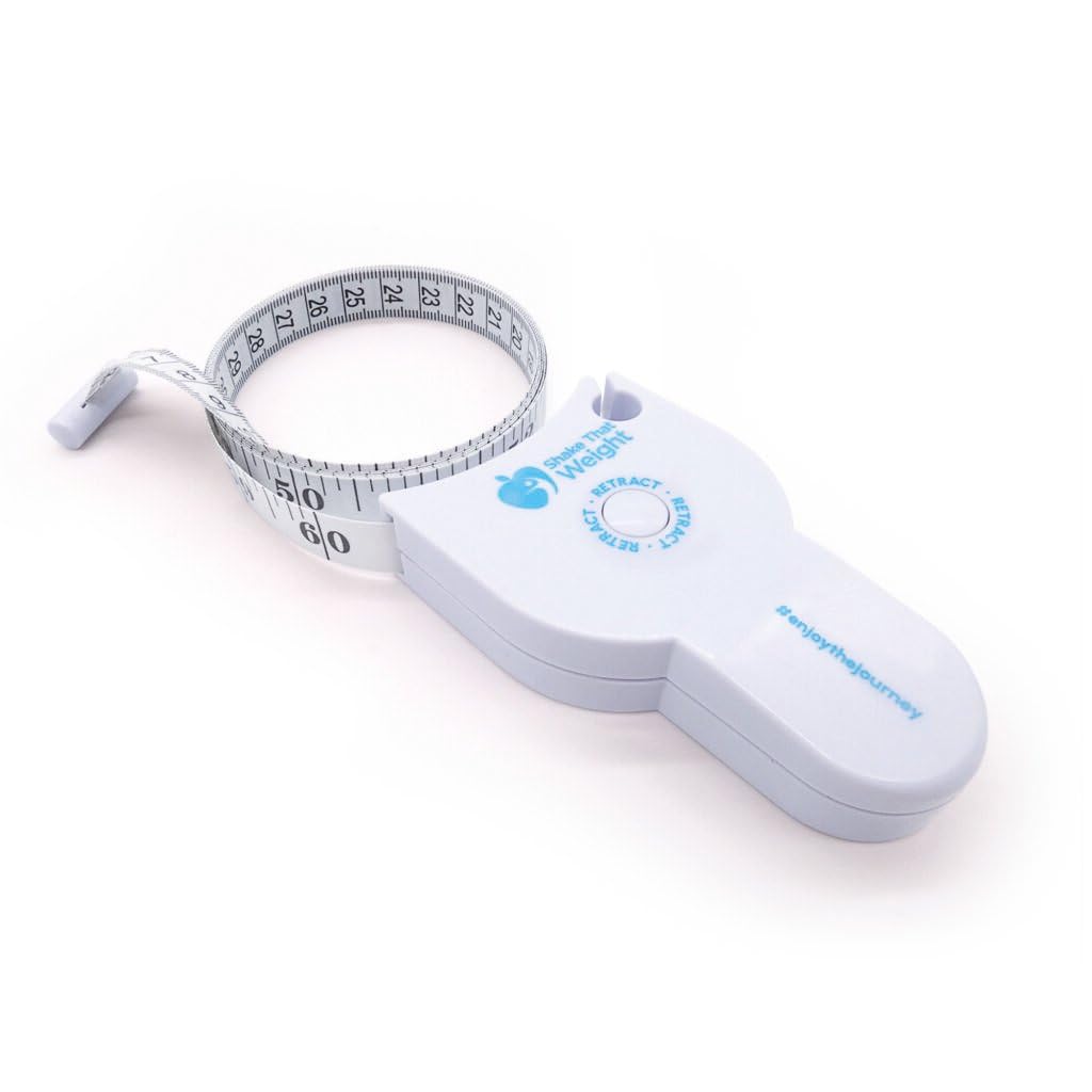 Shake That Weight - Retractable Body Measuring Tape - For Tracking Fitness Progress & Measurements for Tailoring - Push Button Retraction & Pin Lock Feature - 60 Inch/150cm