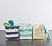 DII Durable Woven Striped Storage Bin Collapsible with Soft Rope Handles Reinforced with Metal Grommets, Large, 17x12x12, Blueberry