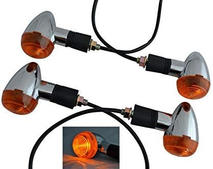 Alchemy Parts Motorbike Indicators - homologated - 2 works of Chrome Classic Style Bullet Style Retro