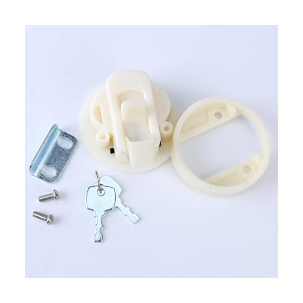 Amarine-made-White-2-Flush-Pull-Slam-Latch-for-Boat-Deck-Hatch-14-Door-Locking-Style