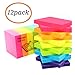 Sticky Notes 3x3 Inches,Bright Colors Self-Stick Pads, Easy to Post for Home, Office, Notebook. 100 Sheets/Pad,12 Pads,1200 Sheet