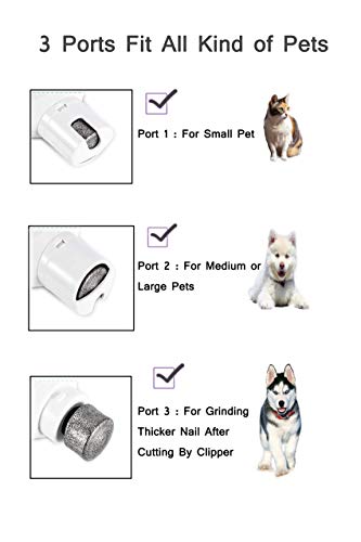 SUCCESS Dog Nail Grinder with Portable USB Charging, Dog Nail Clipper for Small/Medium/Large Pets, Gentle and Painless Paws Groomingtool - Thumbnail 3