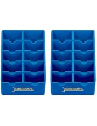 2 Pack BarberMate Blade Rack Storage Tray - Holds 10 Clipper Blades (Blue)