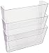 Deflecto Office DocuPocket DEF73601RT, Wall File Organizer, Stackable, Letter Size, Clear, Set of 3, 13"W x 7"H x 4"D primary